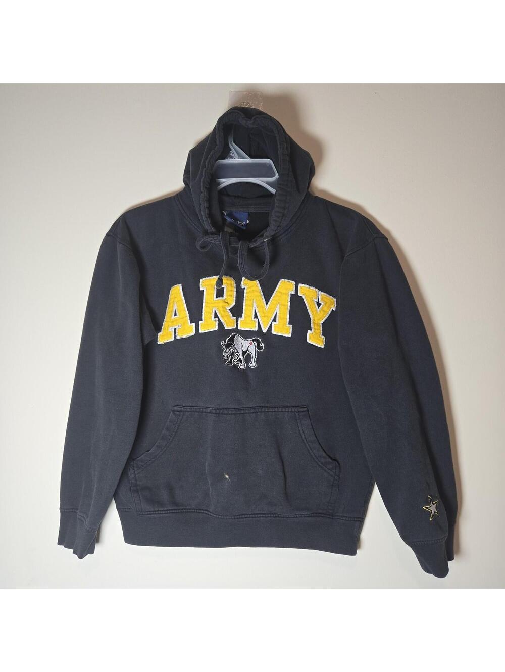 VTG OVB Army West Point Black Knights Hoodie Mens XL Old Varsity Brand Read